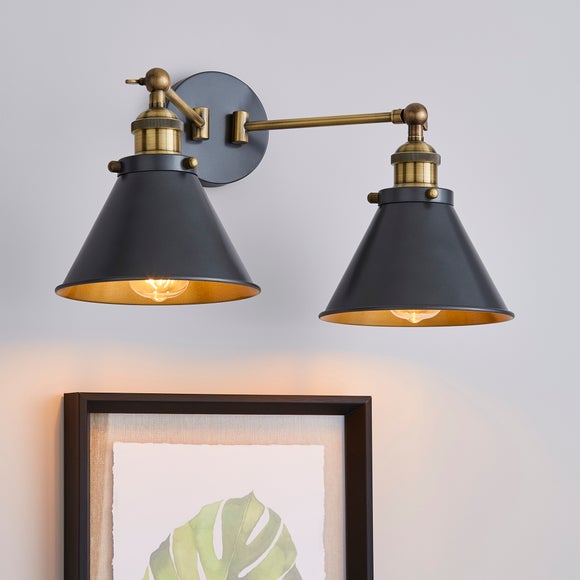 Logan Dual Wall Light Grey - image 1