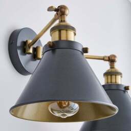 Logan Dual Wall Light Grey - thumbnail 3