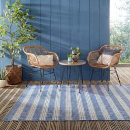 Striped Indoor Outdoor Rug - thumbnail 1