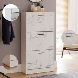 Vida Designs 3 Tier Marble Effect Shoe Cabinet - thumbnail 6