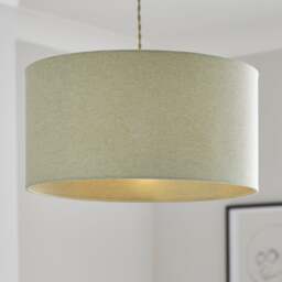 Luna Shallow Drum Lamp Shade - thumbnail 1
