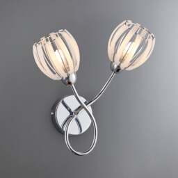 Rosa 2 Light Chrome Wall Light - thumbnail 1