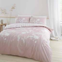 Catherine Lansfield Meadow Sweet Floral Reversible Duvet Cover and Pillowcase Set - thumbnail 1
