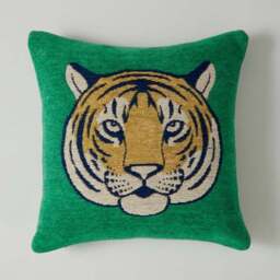 Woven Chenille Tiger Cushion - thumbnail 2