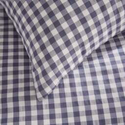 Portloe Gingham Woven 100% Cotton Fitted Sheet - thumbnail 3