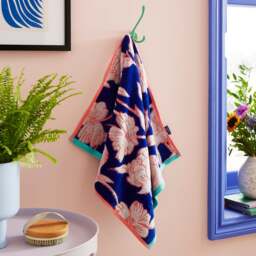 Sophie Robinson Tree Peony Cotton Towel - thumbnail 1