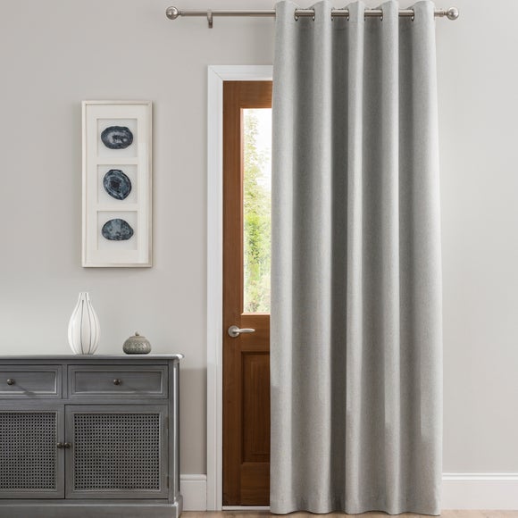 Luna Brushed Blackout Eyelet Door Curtain - image 1