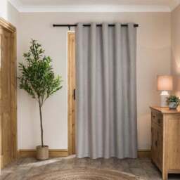 Luna Brushed Blackout Eyelet Door Curtain - thumbnail 4