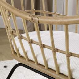 CuddleCo Aria Wave Rattan Crib - thumbnail 3