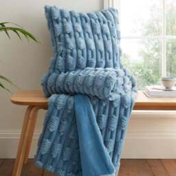 Bianca So Soft Carved Faux Fur Throw Blanket 150cm x 200cm - thumbnail 2