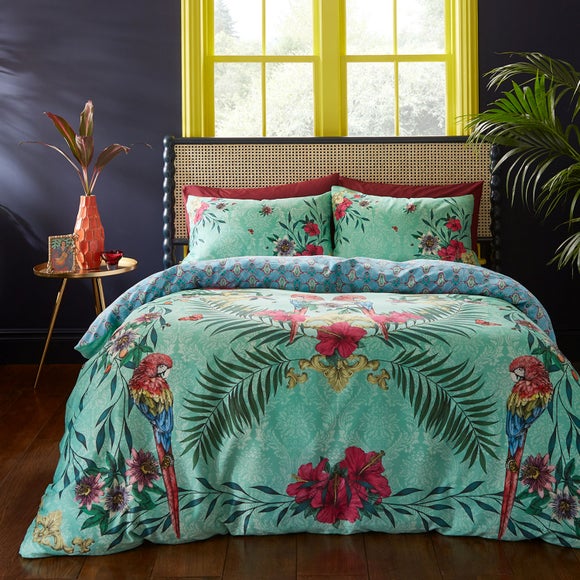 Matthew Williamson Paradise Parrot 100% Cotton Duvet Cover & Pillowcase Set - image 1