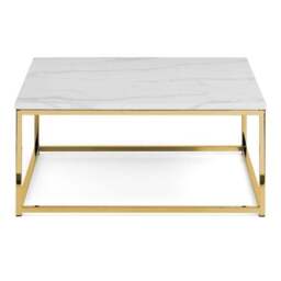 Scala Coffee Table, Gold and Marble Effect - thumbnail 2