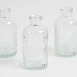 Set of 3 Embossed Bud Vases - thumbnail 3