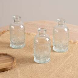 Set of 3 Embossed Bud Vases - thumbnail 1