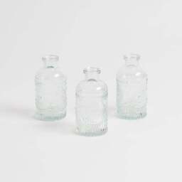 Set of 3 Embossed Bud Vases - thumbnail 2