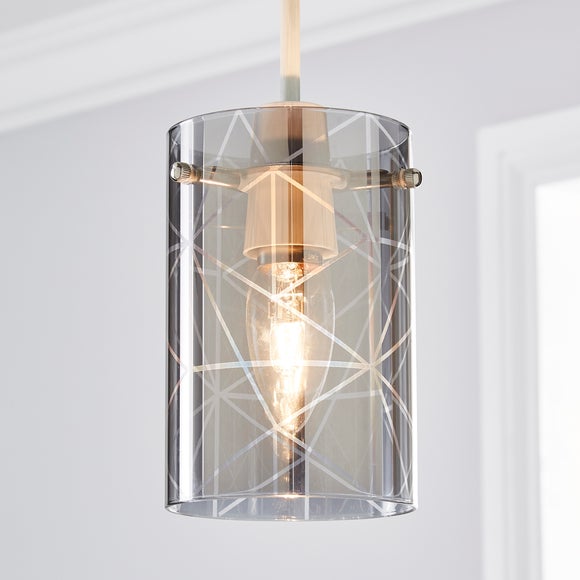 Grayson Smoked Glass Easy Fit Pendant Shade - image 1