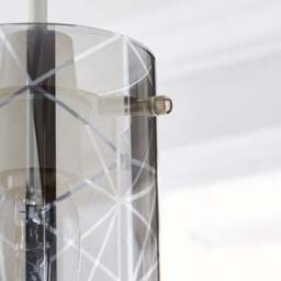 Grayson Smoked Glass Easy Fit Pendant Shade - thumbnail 3