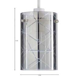 Grayson Smoked Glass Easy Fit Pendant Shade - thumbnail 5
