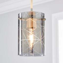 Grayson Smoked Glass Easy Fit Pendant Shade - thumbnail 1