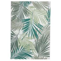 Miami Leaf Print Indoor Outdoor Rug - thumbnail 3