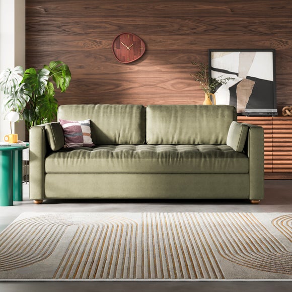 Zoe II Velvet 3 Seater Sofa - image 1