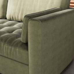 Zoe II Velvet 3 Seater Sofa - thumbnail 4