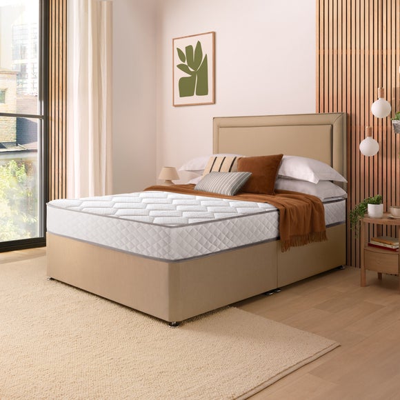 Silentnight Divan Set with Malvern Headboard and 800 Pocket Spring Memory Foam Mattress - image 1