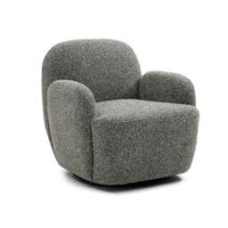Ila Chunky Chenille Swivel Chair - thumbnail 6