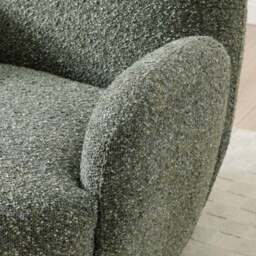 Ila Chunky Chenille Swivel Chair - thumbnail 4