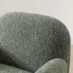 Ila Chunky Chenille Swivel Chair - thumbnail 3