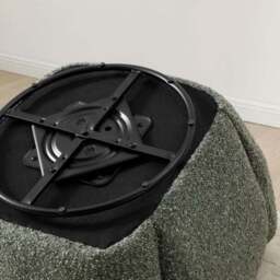 Ila Chunky Chenille Swivel Chair - thumbnail 5