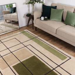 Asiatic Reef Outline Khaki Wool Rug