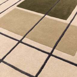 Asiatic Reef Outline Khaki Wool Rug - thumbnail 2