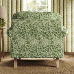 Jolene William Morris Willow Bough Print Velvet Snuggle Chair - thumbnail 2