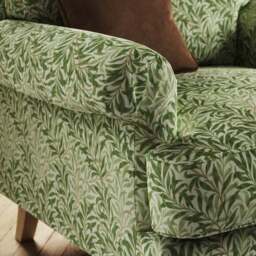 Jolene William Morris Willow Bough Print Velvet Snuggle Chair - thumbnail 4