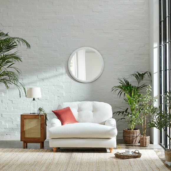 Martha Faux Linen Snuggle Chair - image 1