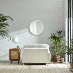 Martha Faux Linen Snuggle Chair - thumbnail 4