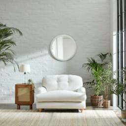 Martha Faux Linen Snuggle Chair - thumbnail 5
