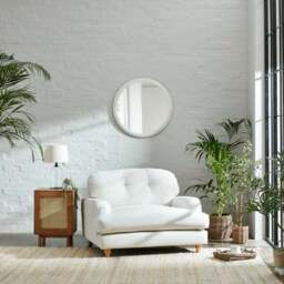 Martha Faux Linen Snuggle Chair - thumbnail 2