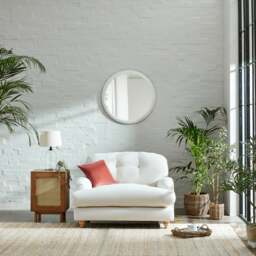 Martha Faux Linen Snuggle Chair - thumbnail 1