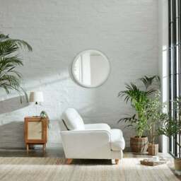 Martha Faux Linen Snuggle Chair - thumbnail 3