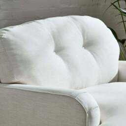 Martha Faux Linen Snuggle Chair - thumbnail 6