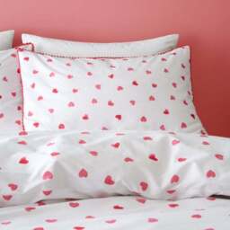 Red Hearts 100% Cotton Duvet Cover and Pillowcase Set - thumbnail 2
