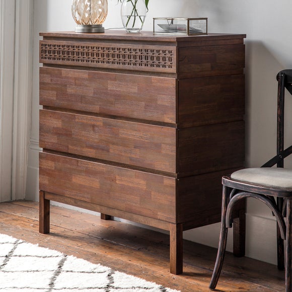Baytown Retreat 4 Drawer Chest, Dark Wood - image 1