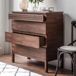 Baytown Retreat 4 Drawer Chest, Dark Wood - thumbnail 2
