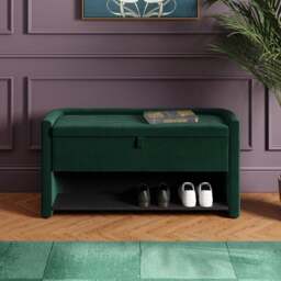 Estelle Velvet Hallway Storage Bench - thumbnail 1