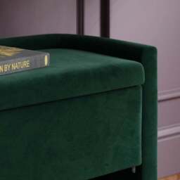 Estelle Velvet Hallway Storage Bench - thumbnail 4