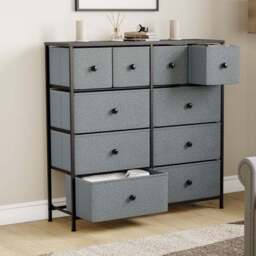 Maye 10 Drawer Fabric Chest - thumbnail 2
