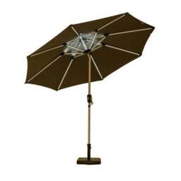 2.7m Aluminium Crank and Tilt Parasol with LED Strip Lights - thumbnail 2