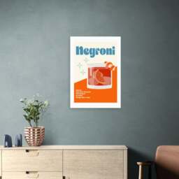 East End Prints Negroni Cocktail Framed Print - thumbnail 1
